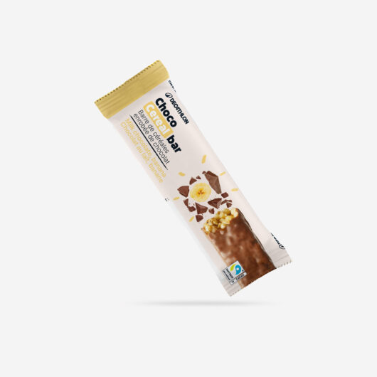 Banana-flavoured Cereal Bar Coated In Milk Chocolate