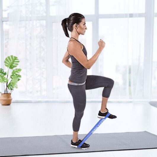 Garden Mile - 6 Level Resistance Exercise Loop Bands Home Gym Fitness Natural Latex Set Of 6 Keep Fit Home Fitness