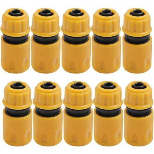 Hoopzi - Garden Quick Connectors, Garden Plastic Quick Connectors, Pack of 10 Plastic Garden Quick Connectors, Garden Hose Fitting Quick Connect