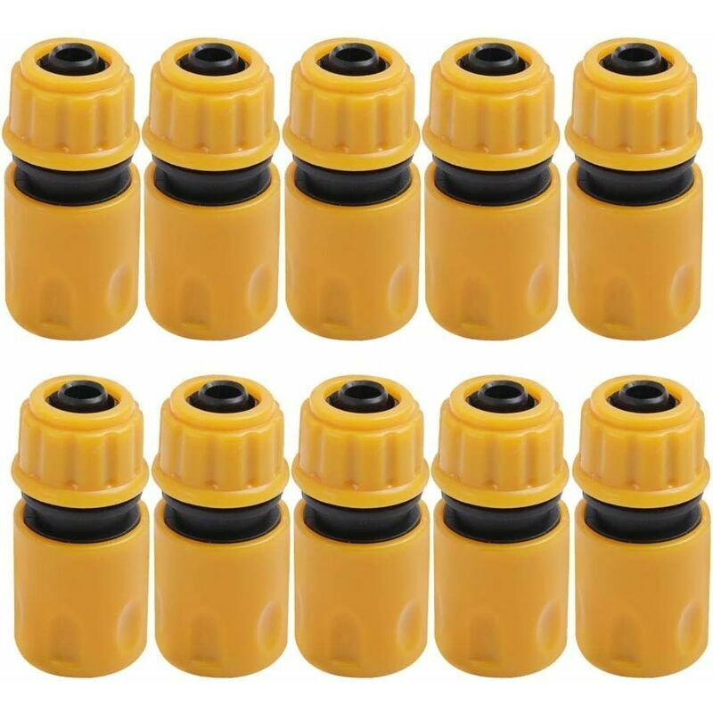 Hoopzi - Garden Quick Connectors, Garden Plastic Quick Connectors, Pack of 10 Plastic Garden Quick Connectors, Garden Hose Fitting Quick Connect