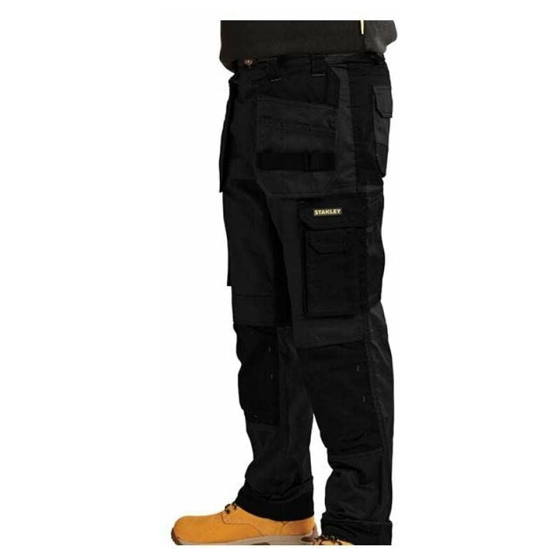 Omaha Slim Fit Holster Trousers Black/Grey Waist 36in Leg 33in - STCOMAHA3633