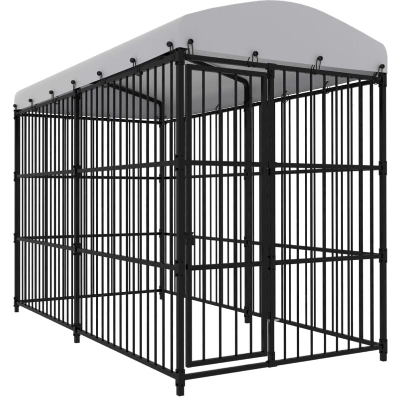 Outdoor Dog Kennel with Roof 300x150x210 cm Vidaxl
