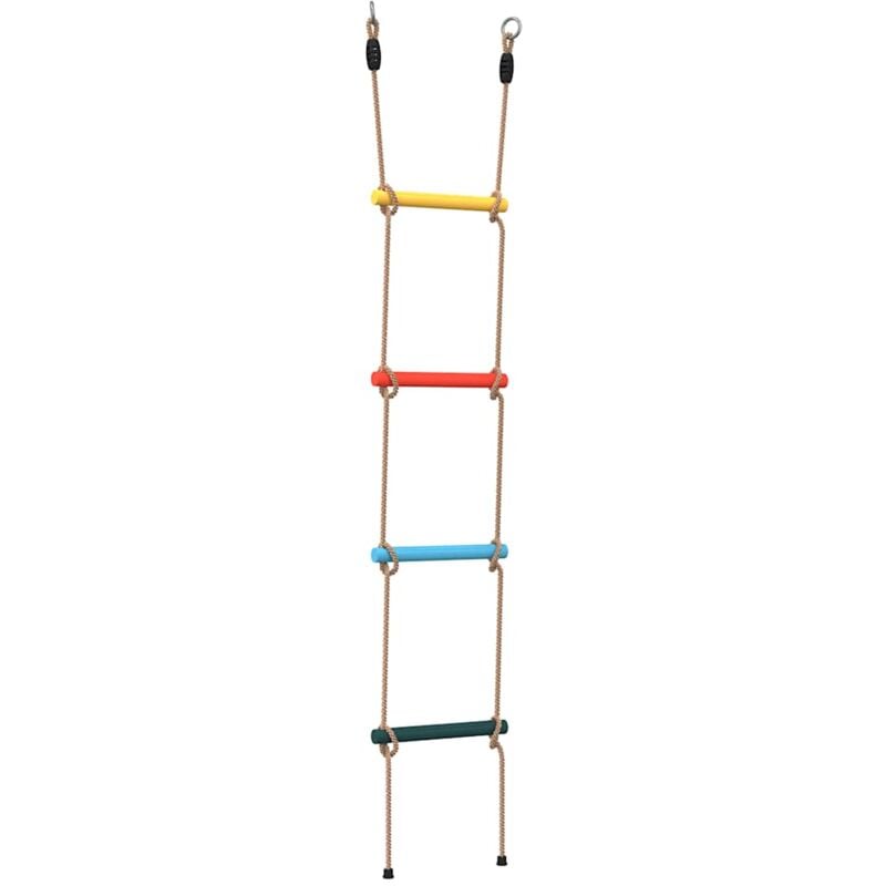 Rope Ladder for Kids with 4 Rungs Multicolour Vidaxl