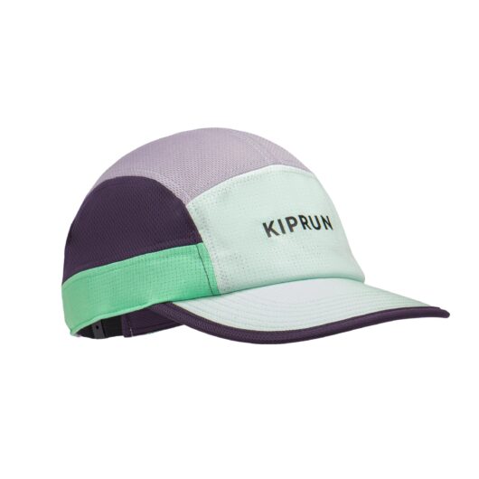 Unisex Running Cap - Kiprun 5 Panels Turquoise Purple