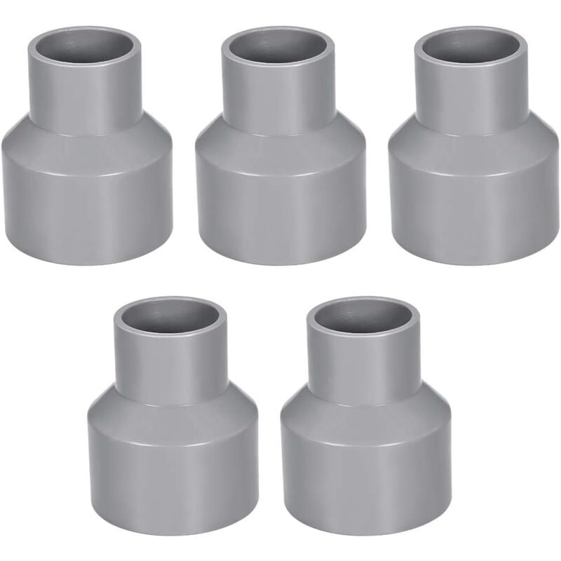 Memkey - 50mm x 32mm Reducer pvc Pipe Fitting Coupling Hub to Hub dwv Grey 5 Pack