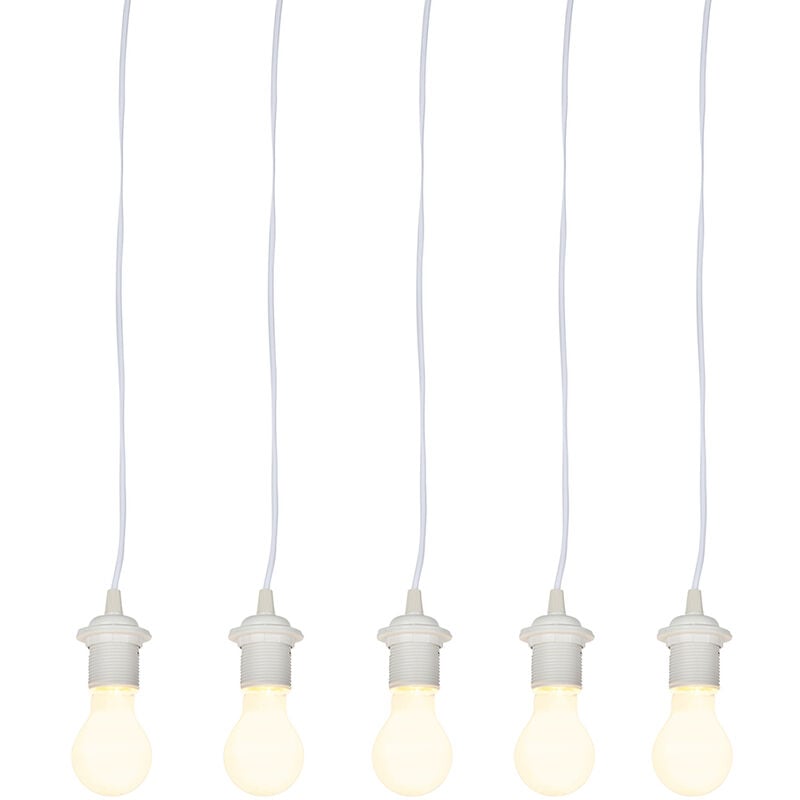 Moving Set of 5 Light Fittings White Incl. A60 Light Bulbs - Move