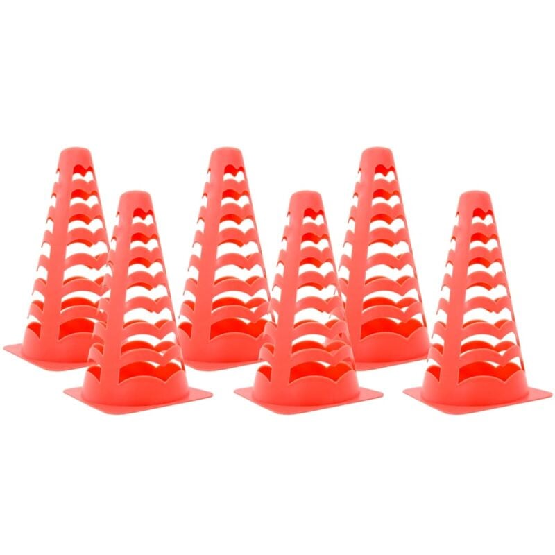 Vidaxl - Football Cones 6 pcs Stackable Orange 13x13x22.5 cm