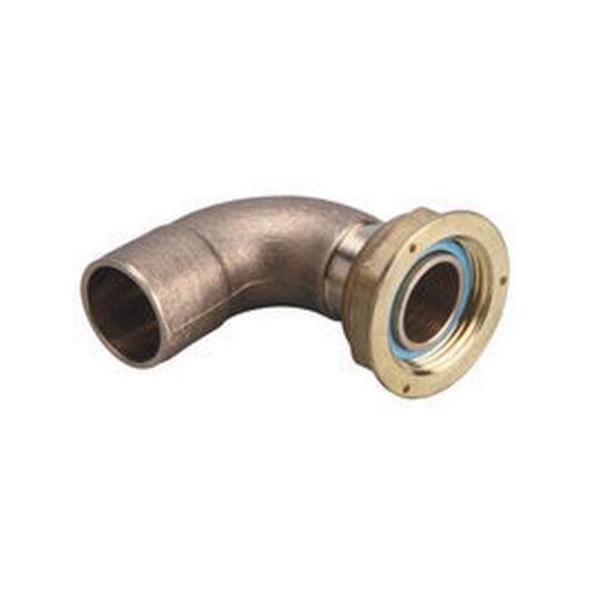 Banides Et Debaurain - Banides & Debeaurain 0231540 - 90° elbow fitting with flat joint meter soldering on copper - Nut fem 6/20 - Cu 26x28 with joint