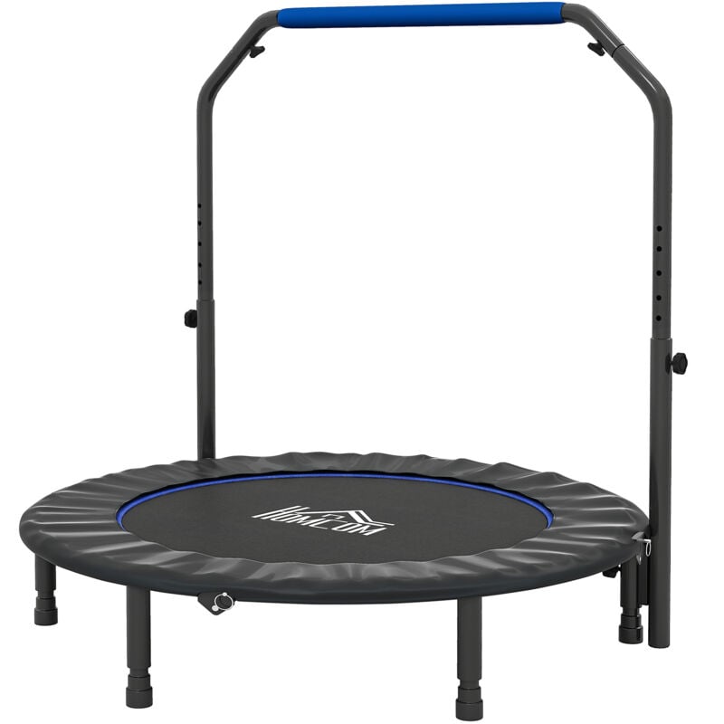 Homcom 48'' Foldable Mini Fitness Trampoline w/ Foam Handle, Blue'