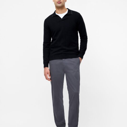 Cotton Stretch Chino Reg Fit Charcoal 32