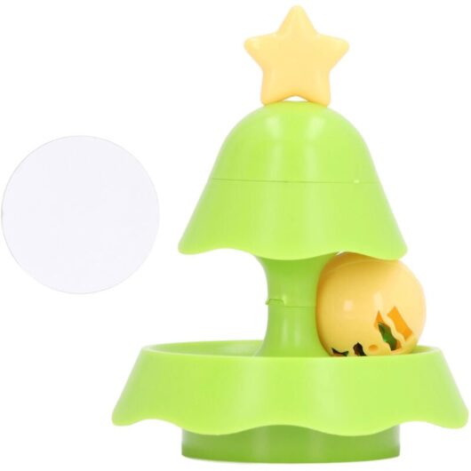 Groofoo - Christmas Tree Cat Toy Detachable Multiple Layer Turntable Cat Toy Anxiety Reduction Interactive Pet Toy Green