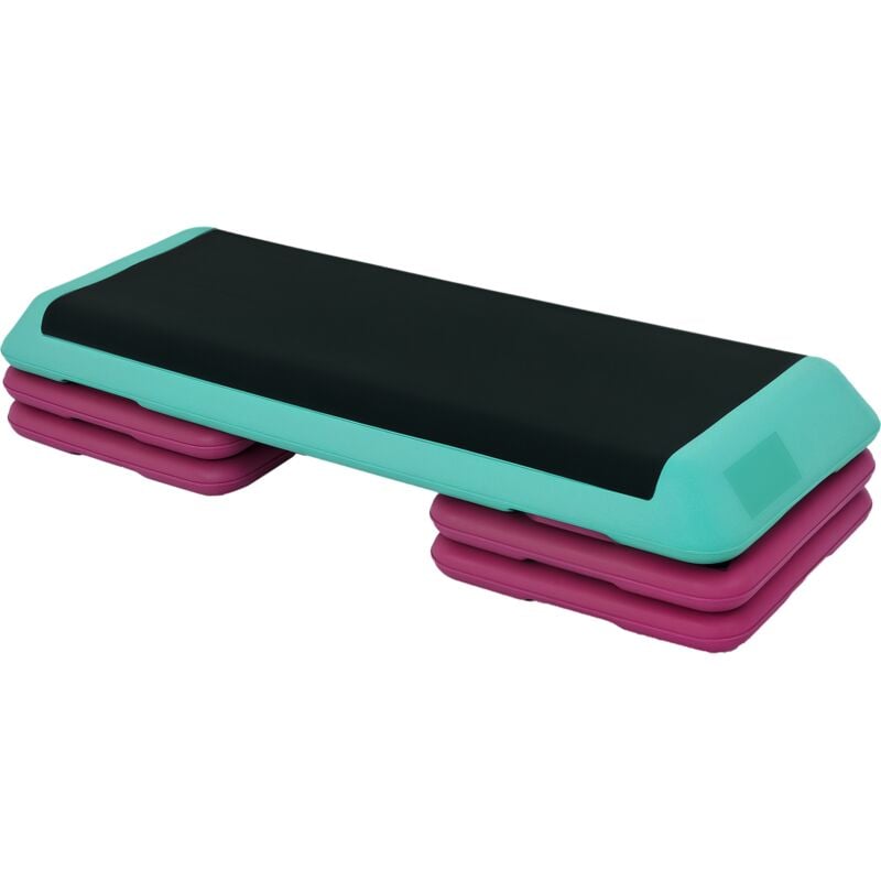 Homcom - 10/15/20cm Aerobic Steppers Compact Stepper for Indoor Exercise Workout