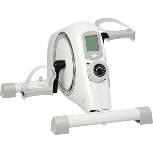 Pedal Exerciser with Eight-Level Magnetic Resistance, White - Sportnow