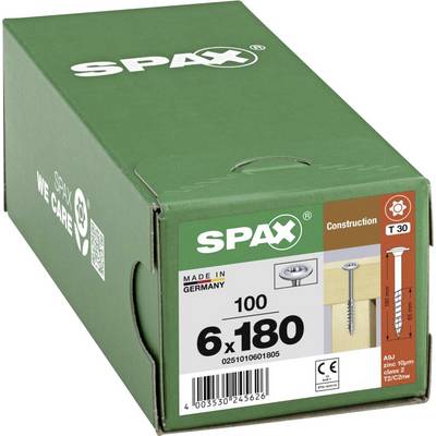 SPAX 0251010601805 Wood screw 6 mm 180 mm T-Star Plus Steel WIROX 100 pc(s)