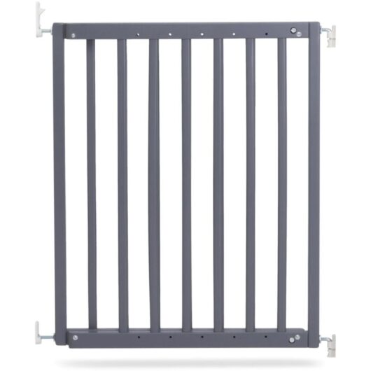 Safetots Chunky Wooden Screw Fit Stair Gate, Grey, 63.5cm - 105.5cm, Wood Baby Gate, Screw Fit Safety Barrier