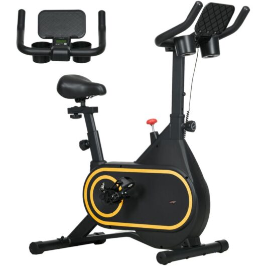 Sportnow - Exercise Bike, Stationary Bike w/ lcd Display for Home Cardio Workout