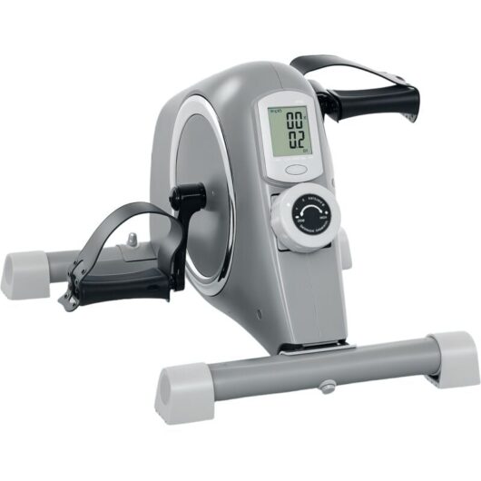 Sportnow - Pedal Exerciser with Eight-Level Magnetic Resistance, Grey