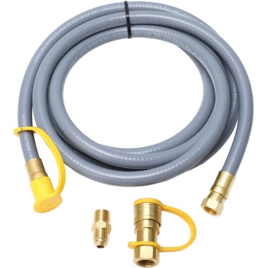 3.66m 3/8in rv Gasoline Extension Hose Fittings Quick Connect Gasoline Tank Gas Line Hose with Male Connector for rv