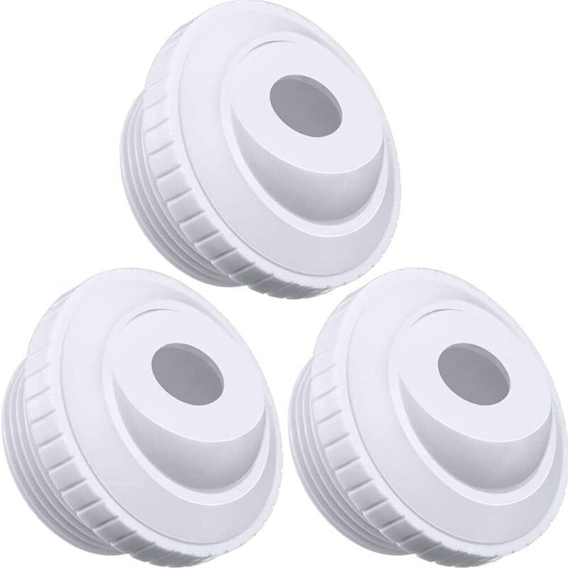 3PCS Swimming Pool Jet Nozzle, 360 Degree Rotating Spa Massage Nozzle, Replaceable Water Outlet Return Jet Fitting for Swimming Pool, Pool Accessories