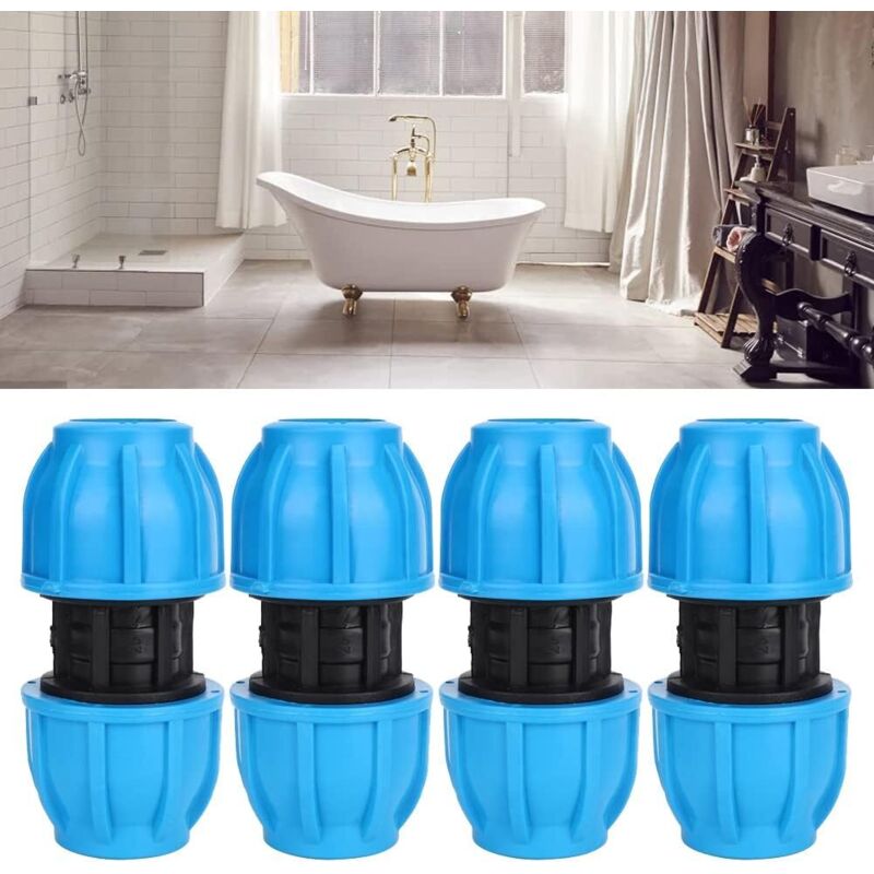 4 Pcs pe Plastic 25mm to 25mm Straight Water Pipe Connector ppr pe pvc Pipe Connection Fitting