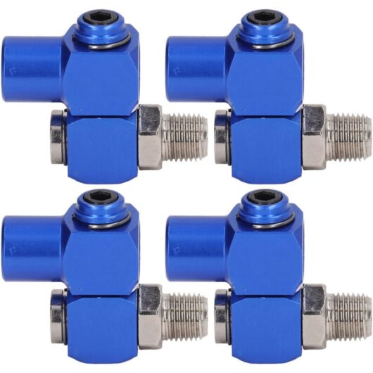 4Pcs 1/4in npt Swiveling Air Fitting Hose Connector 360° Rotating Pneumatic Tool Adapter 150PSI