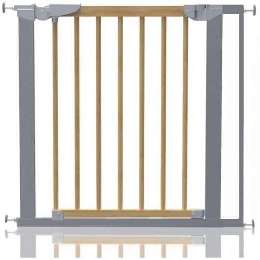 Beechwood and Metal Pressure Fit Safety Stair Gate, 77.5cm - 84.4cm, Safety Gate for Baby, Stylish Design - Safetots