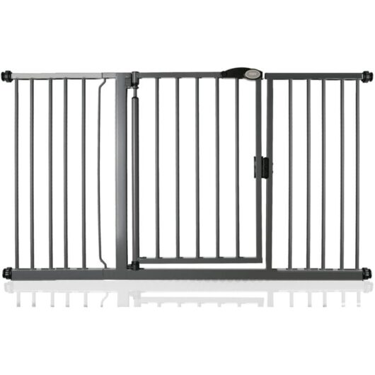 Bettacare - Auto Close Pet Gate, 147cm - 154cm, Slate Grey, Pressure Fit Stair Gate for Dog & Puppy