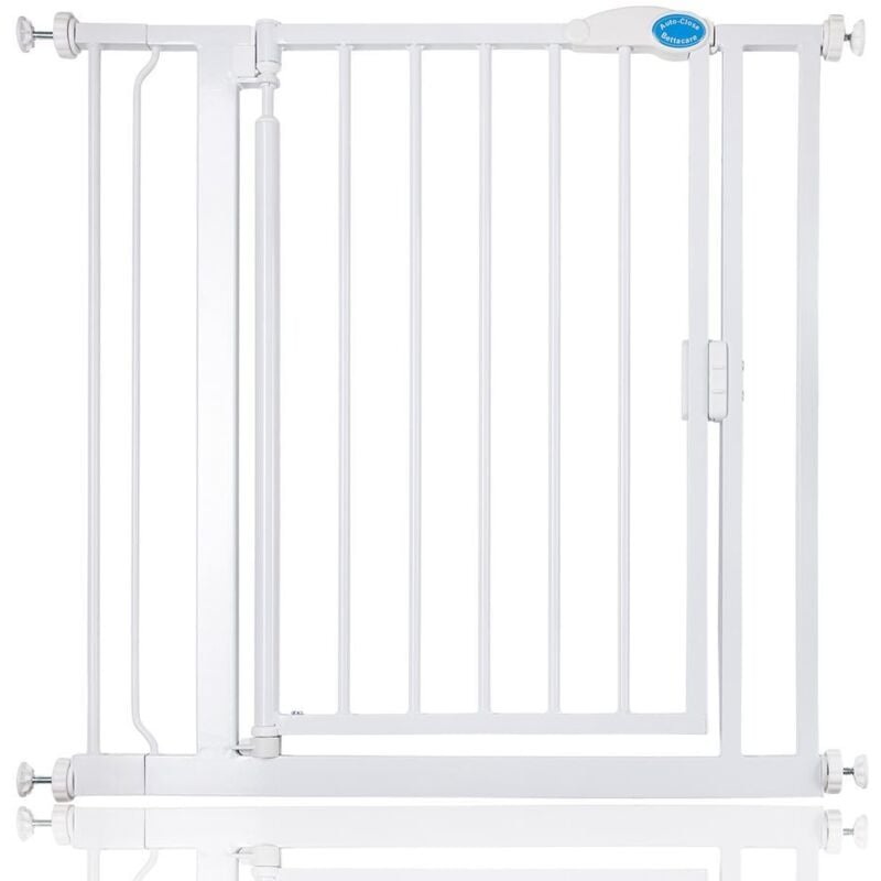 Bettacare - Auto Close Pet Gate, 82.2cm - 89.2cm, White, Pressure Fit Stair Gate for Dog & Puppy
