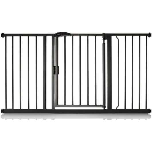 Bettacare - Auto Close Stair Gate, 139.8cm - 146.8cm, Matt Black, Pressure Fit Safety Gate, Baby Gate