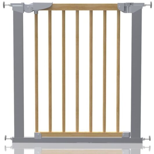 Safetots - Beechwood and Metal Pressure Fit Safety Stair Gate, 71.3cm - 77.6cm, Safety Gate for Baby, Stylish Design