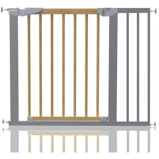 Safetots - Beechwood and Metal Pressure Fit Safety Stair Gate, 90.2cm - 97.6cm, Safety Gate for Baby, Stylish Design