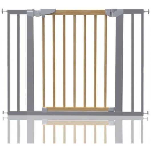 Safetots - Beechwood and Metal Pressure Fit Safety Stair Gate, 96.7cm - 104.1cm, Safety Gate for Baby, Stylish Design
