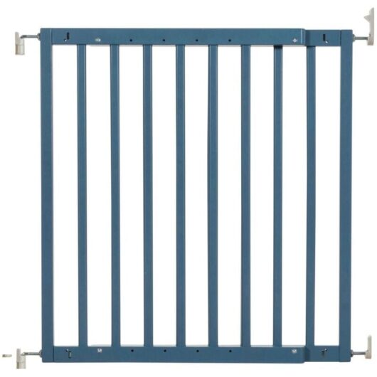 Safetots - Chunky Wooden Screw Fit Stair Gate, Azure Blue, 63.5cm - 105.5cm, Wood Baby Gate, Screw Fit Safety Barrier