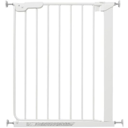 Safetots - Super Narrow Baby Gate, 60.5cm - 66.5cm, White, Child Safety Barrier, Pressure Fit Stair Gate