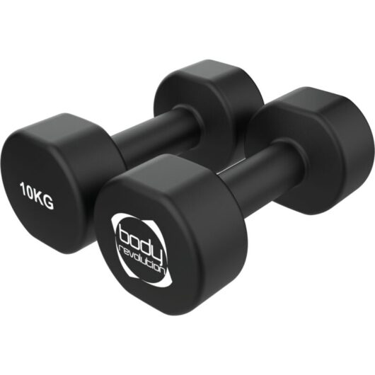 2 x 10KG Neoprene dumbbells