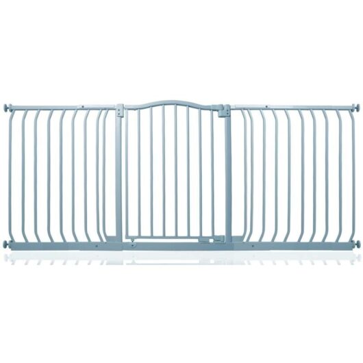 Safetots - Curved Top Safety Gate, 170cm - 179cm, Matt Grey, Pressure Fit Stair Gate
