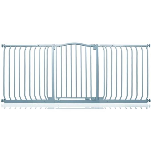 Safetots - Curved Top Safety Gate, 179cm - 188cm, Matt Grey, Pressure Fit Stair Gate