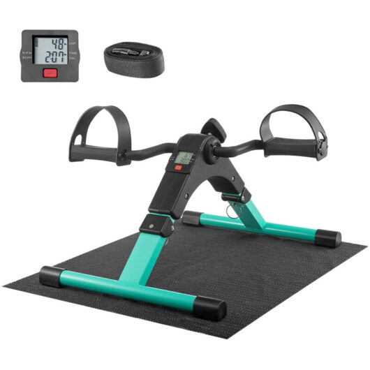 Trintion Mini Exercise Bike, Pedal Exerciser with LCD Display, Leg Exercise Machine, Portable Folding Trainer Adjustable Resistance Fitness Exercise