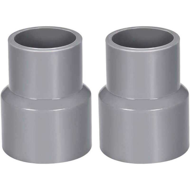 0mm x 32mm PVC pipe coupling hub reducer DWV grey 2 pieces