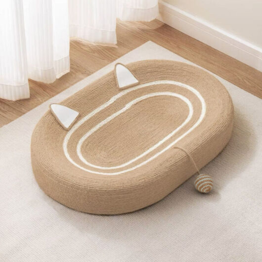 Oval Cardboard Cat Scratching Board Pet Bed