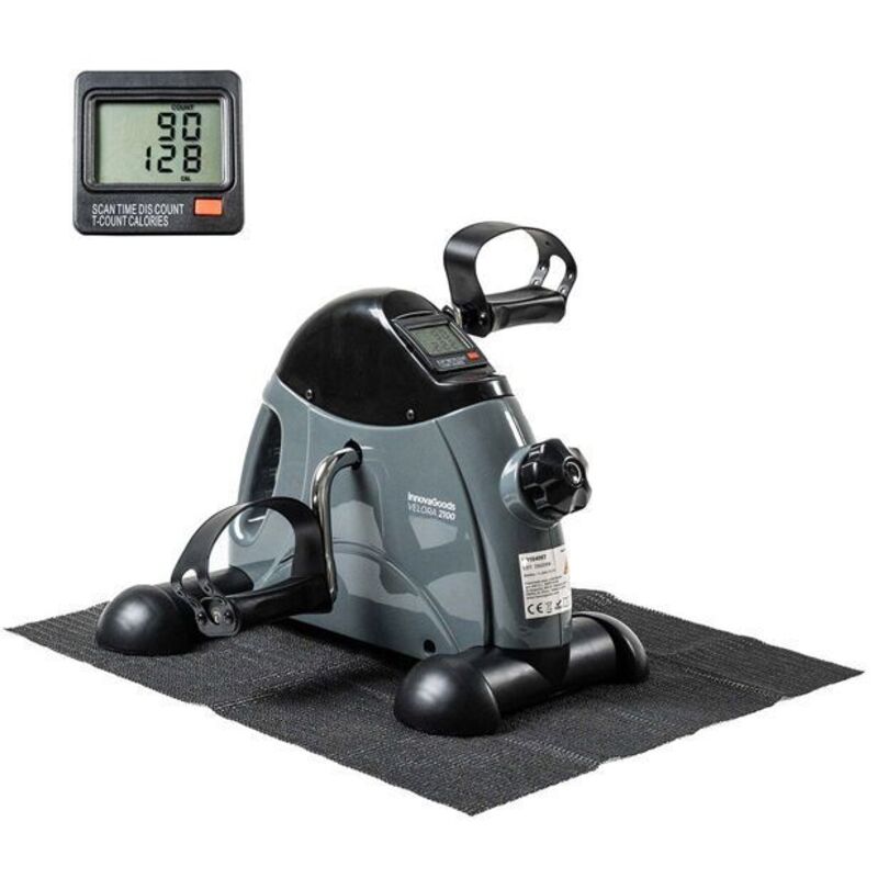 Static pedal exerciser for arms and legs with Velora 2100 mat InnovaGoods VELO D'APPARTEMENT
