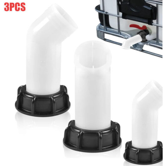 3pcs Drain Spout with Nut IBC 1000L 60mm Water Tank Nozzle Valve Fitting Extension Hose Nozzle Adapter IBC Water Tank Tap Spout A