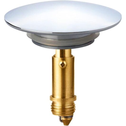 66mm pop-up click-clack waste fitting for bathroom sink, kitchen sink, solid chrome-plated brass sink
