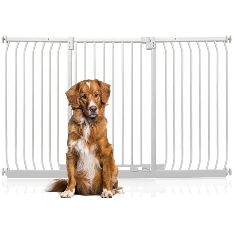Bettacare - Extra Tall Elite Dog Gate, 170cm - 179cm, Matt White, Extra Tall 96.8cm in Height, Pressure Fit Pet Gate