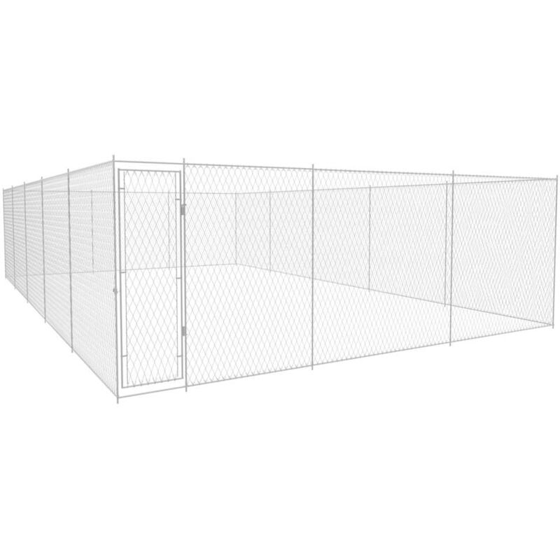 Outdoor Dog Kennel Galvanised Steel 950x570x185 cm vidaXL