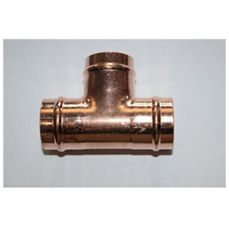PrimaPlus 15mm Copper Solder Ring Tee Fittings - Pack of 25