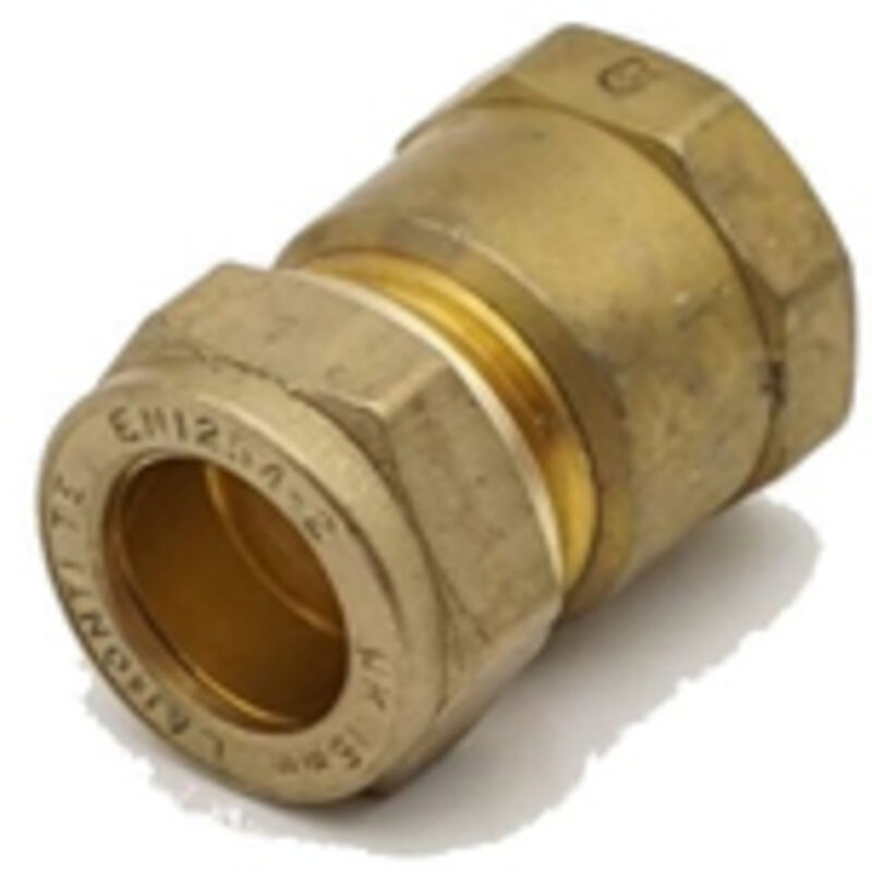 PrimaPlus Brass Compression Adaptor 15mm x 1/2" - Pack of 10