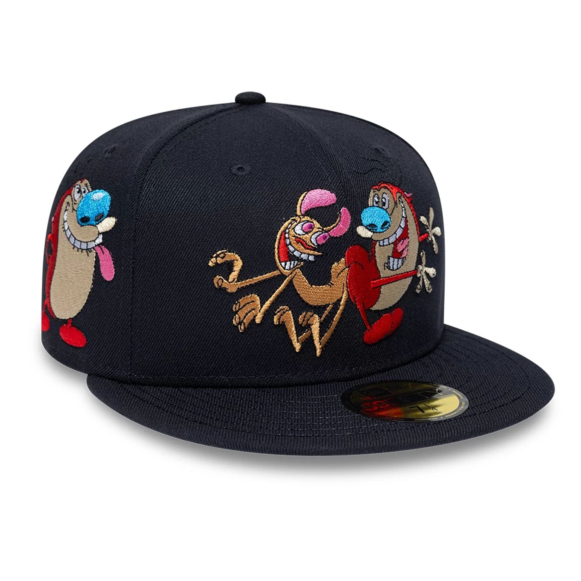 Ren & Stimpy Happy Happy Joy Joy Navy 59FIFTY Fitted Cap New Era Cap adult unisex