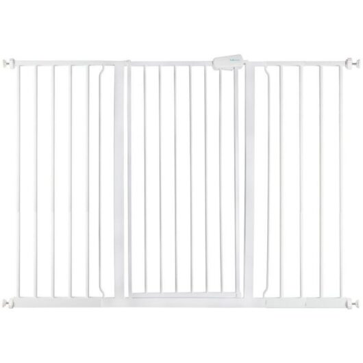 Safetots - Extra Tall Metal Safety Gate Pressure Fit, 133.2cm - 140.8cm, White, 104cm in Height, Extra Tall Baby Gate