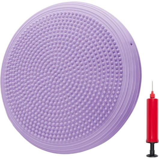 Trintion Balance Wobble Cushion Non-Slip Inflatable Exercise Cushion for Yoga, Pilates, Core Strength, Balance Training & Rehabilitation, 34cm